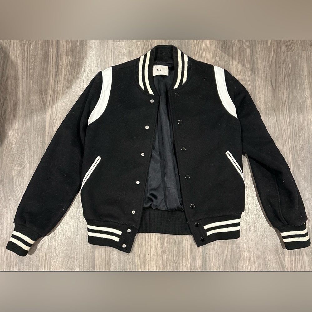 TNA Black and White Bomber Jacket